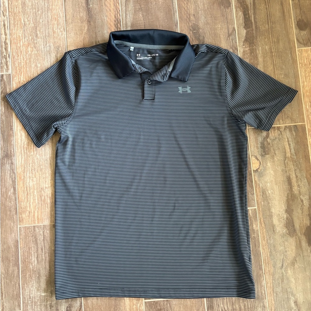 Under Armour Black Golf Polo Boys YXL